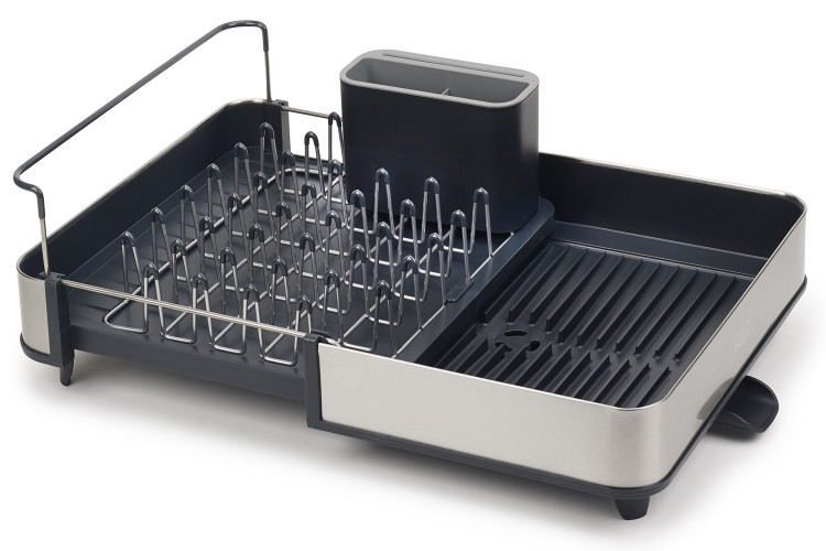 &Eacute;gouttoir &agrave; vaisselle Joseph Joseph Extend Steel en inox extensible gris