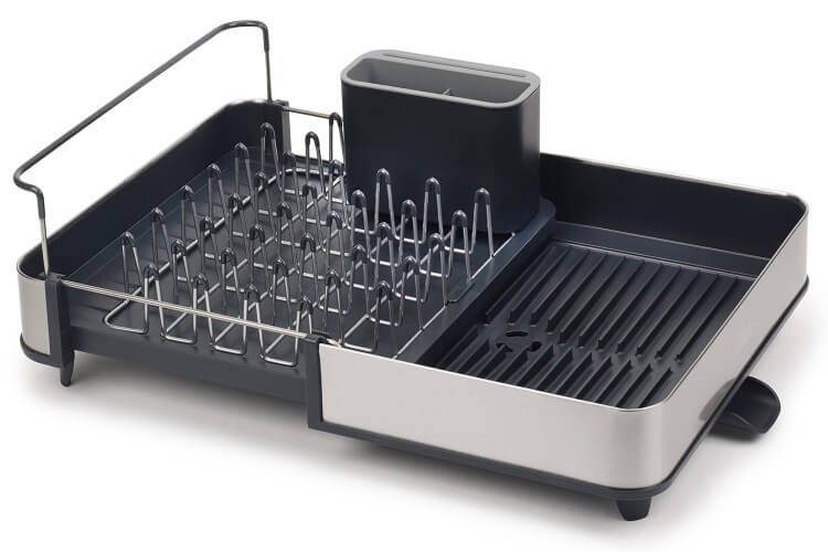 Égouttoir à vaisselle Joseph Joseph Extend Steel en inox extensible gris