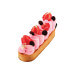 Cercle à tarte oblong perforé 14x5x2cm en inox