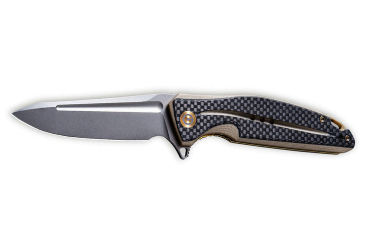 Couteau pliant CIVIVI Statera C901A manche en G10/fibre de carbone marron et noir 11,7cm