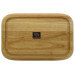 Plateau à fromage avec couvercle Continenta en bois d'hévéa 38,5x25,5x11,5cm