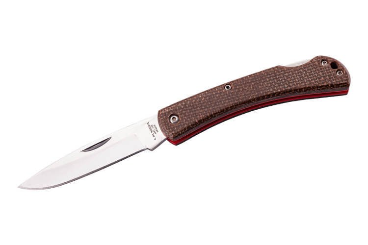 Couteau pliant Herbertz 56401 manche micarta motifs tissés