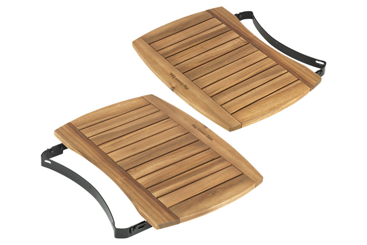 Tablettes lat&eacute;rales en bois d'acacia pour barbecue Big Green Egg Large