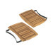 Tablettes latérales en bois d'acacia pour barbecue Big Green Egg Large