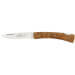 Couteau pliant artisanal Salamandra manche érable stabilisé naturel 10cm + étui
