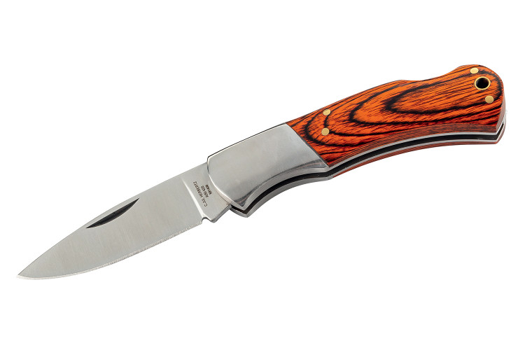 Couteau pliant Herbertz 591408 manche pakkawood orange 8cm