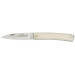 Couteau pliant artisanal Salamandra manche micarta blanc 10cm + étui
