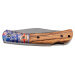 Couteau pliant Herbertz 595511 revêtement titane manche zebrawood à motif 11cm