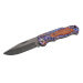 Couteau pliant Herbertz 595413 revêtement titane manche acier à motifs / cocobolo 12,4cm