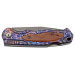 Couteau pliant Herbertz 595413 revêtement titane manche acier à motifs / cocobolo 12,4cm