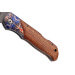 Couteau pliant Herbertz 595313 manche bois de cocobolo avec mitre à motif 12,5cm