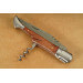 Couteau pliant Laguiole Herbertz 231712 lame damassée manche bois de cognassier 12cm + tire-bouchon