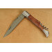 Couteau pliant Laguiole Herbertz 231712 lame damassée manche bois de cognassier 12cm + tire-bouchon