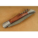 Couteau pliant Laguiole Herbertz 231712 lame damassée manche bois de cognassier 12cm + tire-bouchon