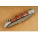 Couteau pliant Laguiole Herbertz 231712 lame damassée manche bois de cognassier 12cm + tire-bouchon