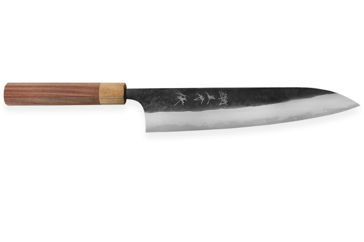 Couteau de chef japonais artisanal Yu Kurosaki Yami Aogami Super 24cm
