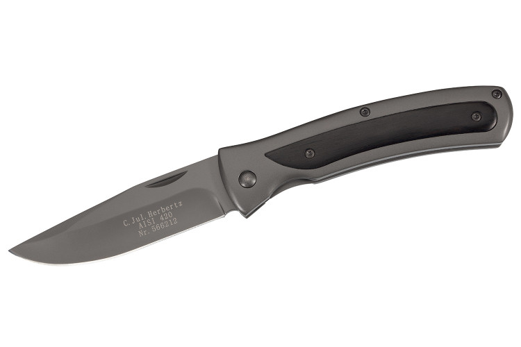 Couteau pliant Herbertz 566212 manche acier / bois de santal 11,5cm