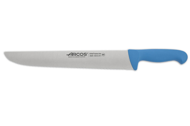 Couteau &agrave; poisson Arcos 2900 manche polypropyl&egrave;ne lame dent&eacute;e 35cm