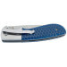 Couteau pliant Herbertz 597812 manche acier / résine synthétique bleue 11,5cm