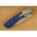 Couteau pliant Herbertz 597812 manche acier / résine synthétique bleue 11,5cm