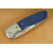 Couteau pliant Herbertz 597812 manche acier / résine synthétique bleue 11,5cm