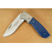 Couteau pliant Herbertz 597812 manche acier / résine synthétique bleue 11,5cm