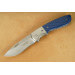 Couteau pliant Herbertz 597812 manche acier / résine synthétique bleue 11,5cm