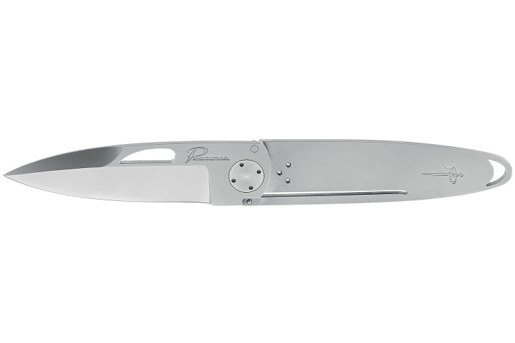 Couteau pliant Perceval Le T45 manche 10,5 cm tout inox