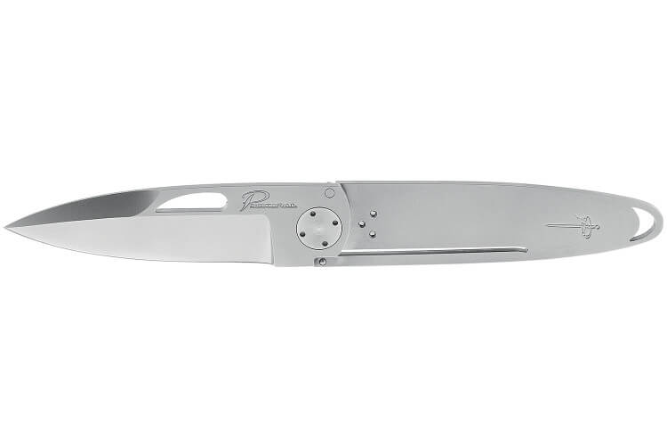 Couteau pliant Perceval Le T45 manche 10,5 cm tout inox