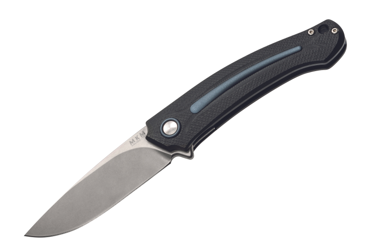 Couteau pliant MKM Arvenis By FOX Knives MK.FX01MGGY manche en G10 noir/Alu gris 12cm+ &eacute;tui