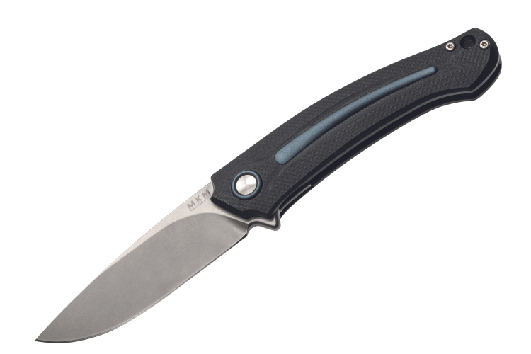 Couteau pliant MKM Arvenis By FOX Knives MK.FX01MGGY manche en G10 noir/Alu gris 12cm+ étui