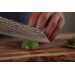 Couteau de chef kiritsuke Kotai lame martelée 20cm manche ébène avec fourreau