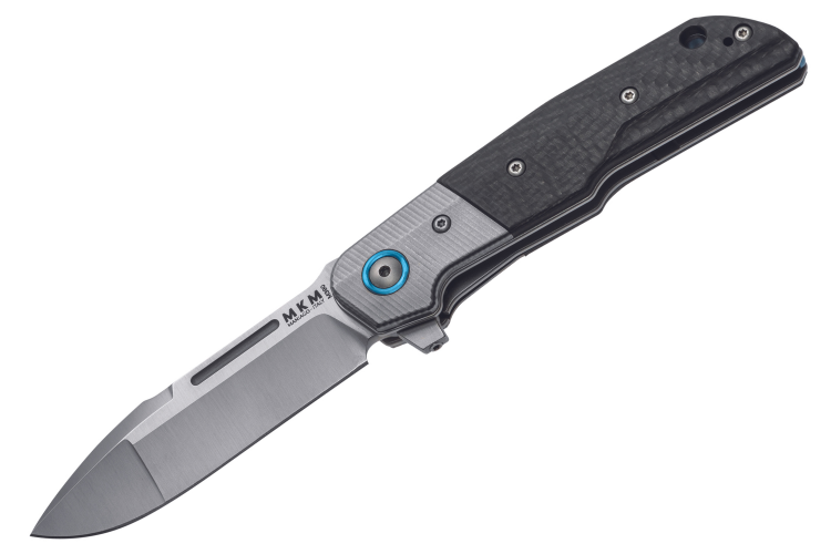 Couteau pliant MKM Clap By LionSteel MK.LS01CT manche en fibre de carbone/titanium 11cm + &eacute;tui