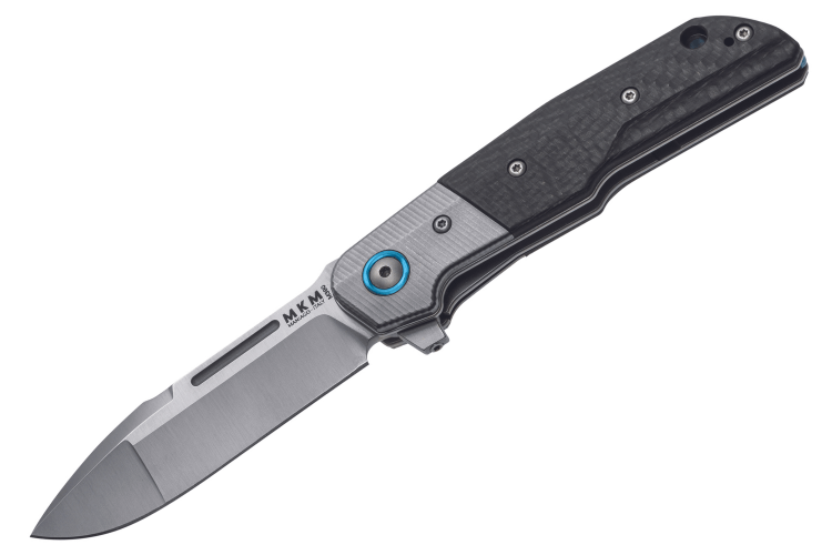 Couteau pliant MKM Clap By LionSteel MK.LS01CT manche en fibre de carbone/titanium 11cm + étui