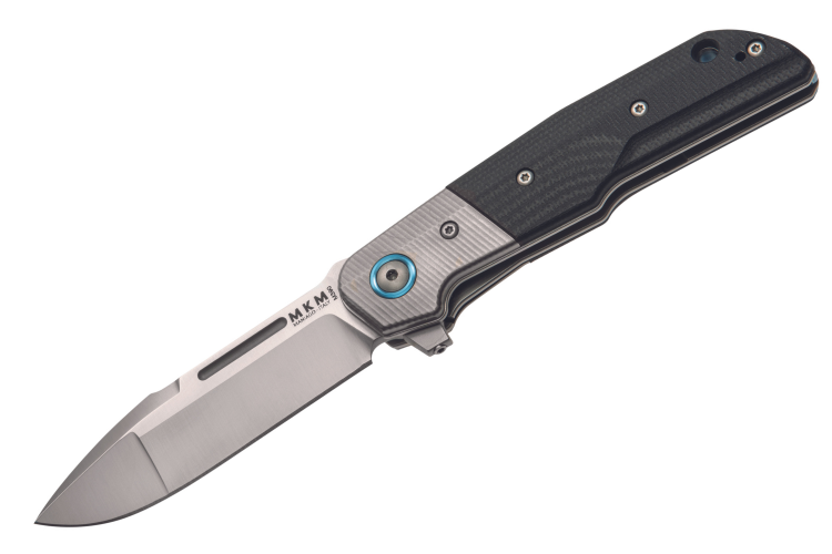 Couteau pliant MKM Clap By LionSteel MK.LS01GTBK manche en G10 noir/titanium 11cm + &eacute;tui 