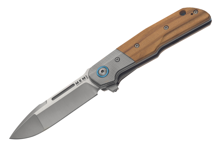 Couteau pliant MKM Clap By LionSteel MK.LS01OT manche Olivier/Titanium 11cm + &eacute;tui