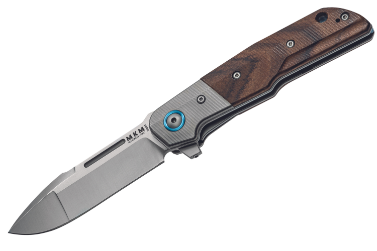 Couteau pliant MKM Clap By LionSteel MK.LS01ST manche en bois de Santal + mitre titanium 11cm + &eacute;tui