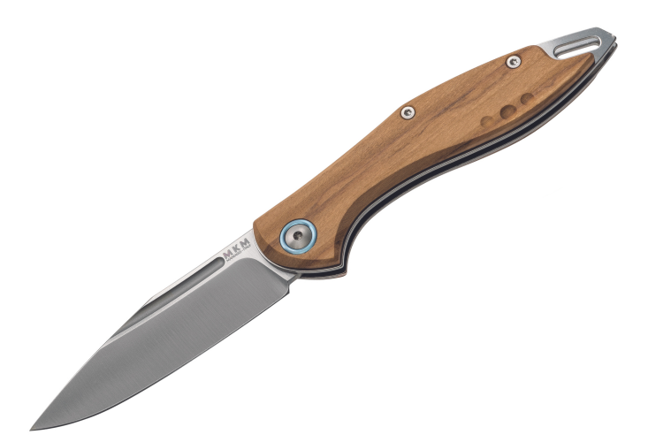 Couteau pliant MKM Fara By Mercury MK.MY01O manche en inox/olivier 10cm + &eacute;tui