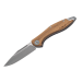 Couteau pliant MKM Fara By Mercury MK.MY01O manche en inox/olivier 10cm + étui