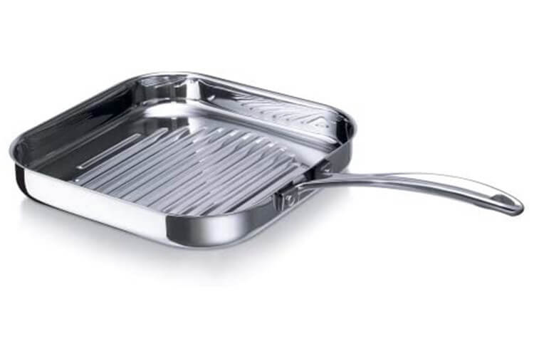 Poêle grill carrée Beka Chef en inox 26,5x26,5cm