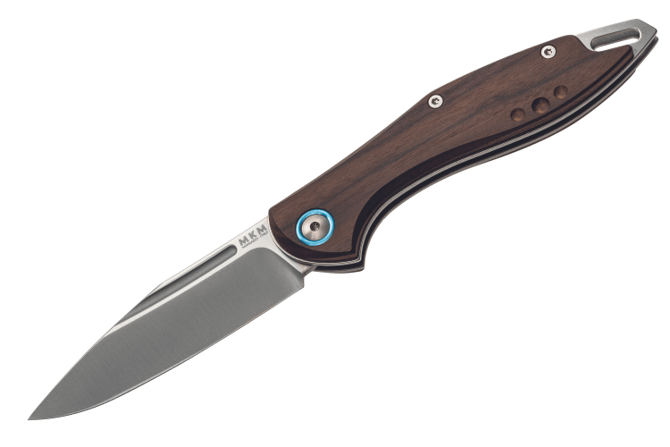 Couteau pliant MKM Fara By Mercury MK.MY01S manche en inox/bois de Santal 10cm + étui