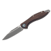 Couteau pliant MKM Fara By Mercury MK.MY01S manche en inox/bois de Santal 10cm + étui