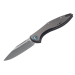 Couteau pliant MKM Fara By Mercury MK.MY01T manche en titanium gris 10cm + étui