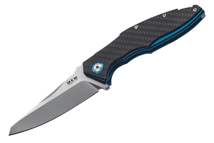 Couteau pliant MKM Raut By Viper MK.VP01CB manche en titanium/fibre de carbone noir 12cm + &eacute;tui