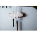 Barre magnétique artisanale haut de gamme Noyer 60cm pour 8 couteaux