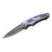 Couteau pliant Herbertz 587712 manche aluminium décoration 3D motif loup 11,5cm