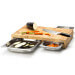 Bac gastronome en inox pour planche à découper Continenta - 32,5x26,5x4cm