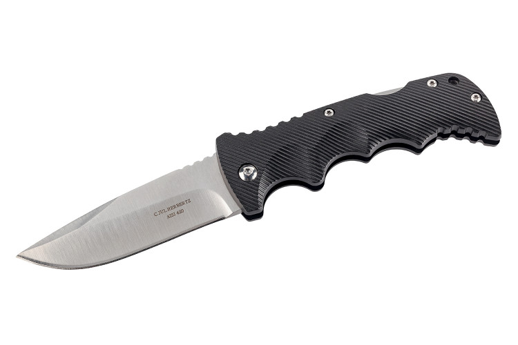 Couteau pliant Herbertz 589810 manche crant&eacute; en polym&egrave;re antid&eacute;rapant 10,3cm