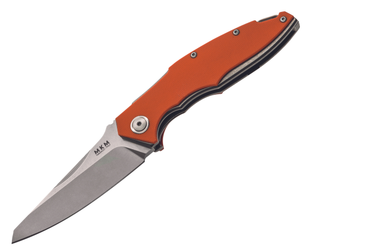 Couteau pliant MKM Raut By Viper MK.VP01GFOR manche en titanium/G10 orange 12cm front flipper + &eacute;tui