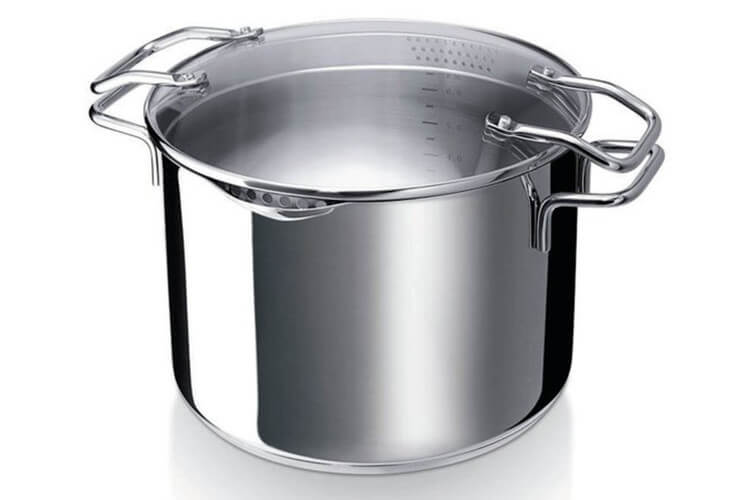 Cuiseur à pâtes/légumes Beka Emporo en inox 24cm avec couvercle passoire